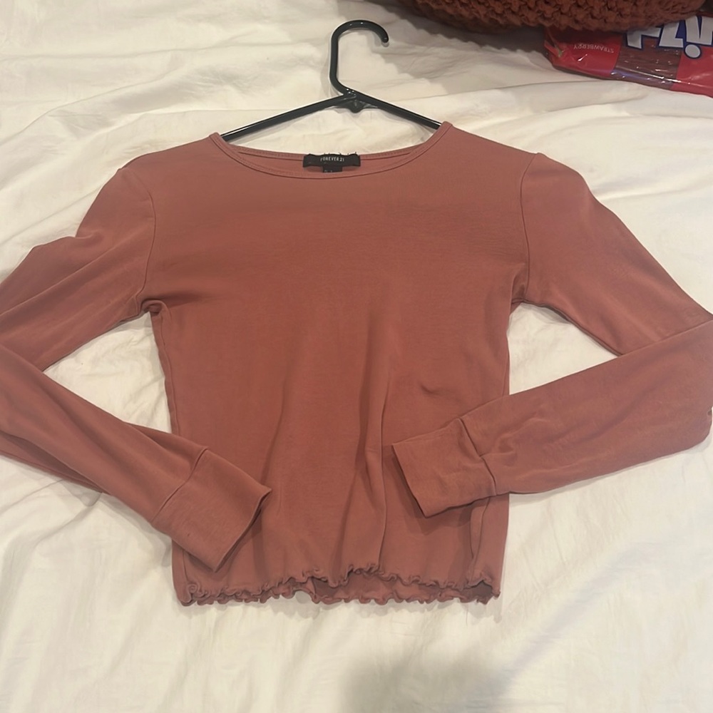 COPY - Pink Ruffle Detail Crop Top
